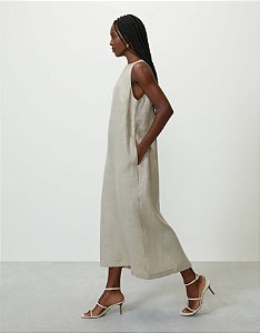 VESTIDO MIDI RETO