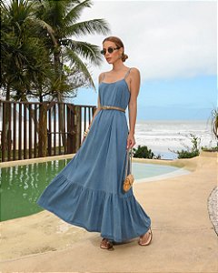 VESTIDO LONGO JEANS ALÇA