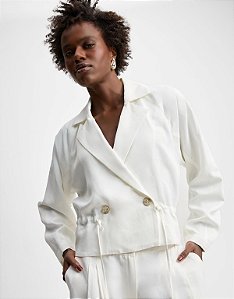 JAQUETA TRANSPASSADA COM BOTÕES