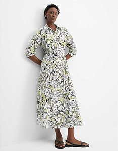 CHEMISE FOLHAGEM TROPICAL