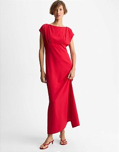 VESTIDO RETO FRANZIDOS