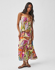VESTIDO FLORAL ABSTRATO