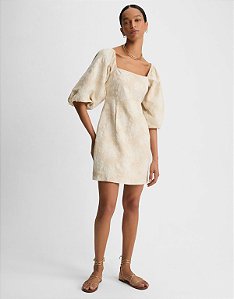 VESTIDO CURTO JACQUARD NATURAL