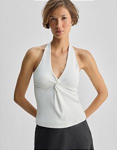 BLUSA MALHA DECOTE FRENTE ÚNICA