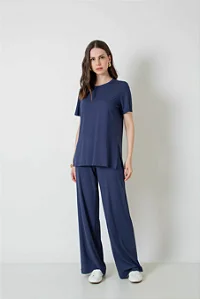 CONJ BLUSA ABERTURA NAS LATERAIS E CALÇA