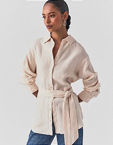 CAMISA LINHO COM AMARRAÇÃO