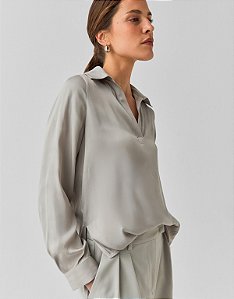 BLUSA MEIA VISTA ACETINADA