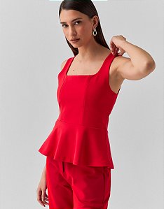 BLUSA PEPLUM ALFAIATARIA 360