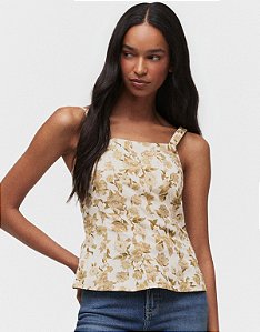 BLUSA FLORAL FUMÊ