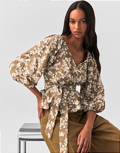 BLUSA JACQUARD FLORAL