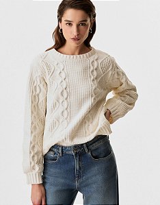 BLUSA TRICOT MIX TEXTURA
