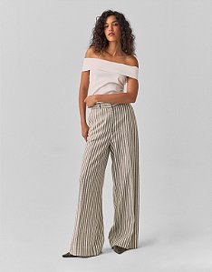 CALÇA FIO TINTO LISTRAS