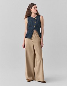 CALÇA DETALHE CINTURA ELÁSTICO