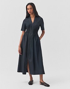 VESTIDO MIDI COM ZIPER