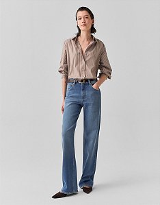 CALÇA JEANS RETA FIVE POCKETS