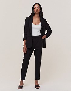 CALÇA SLIM COM ELÁSTICO PRETA