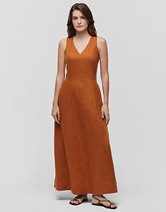 VESTIDO LINHO RECORTES