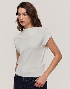 BLUSA TRICOT GOLA BOTÕES