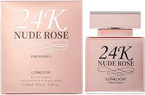 Perfume Feminino Lonkoom 24K Nude Rose Frutal Floral 100ml