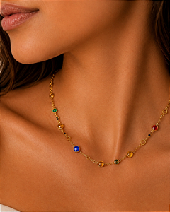 Semijoia Choker T Colorido