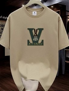 Camiseta Masculina Presente Para Ele Estampa LL Blusa Malha Gola Redonda Macio Confortável Básico 100%Algodão
