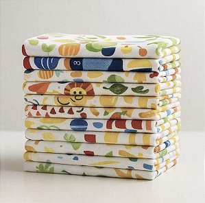 Kit 10 Panos De Prato Atoalhados E Felpudos Para Pia Cozinha 35 X 55 Cm