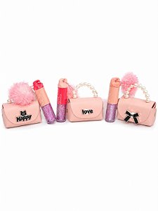 YOYO Maquiamor Brilho Labial – Gloss Chaveiro com Mini Bolsa