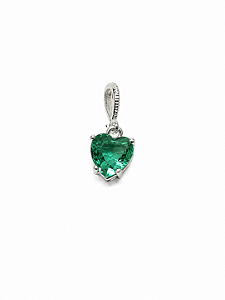 Pingente Pedra Coração Verde