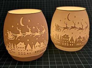 Conjunto Luminárias de Natal Papai Noel