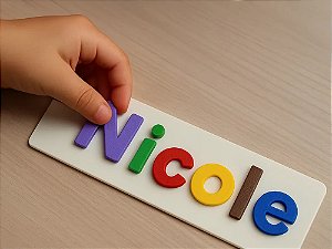 Quebra-Cabeça de Nome Personalizado – Letras Infantis em Impressão 3D