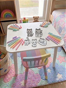 Kit de Plaquinhas para Colorir Gatinhos - 3d Lavável