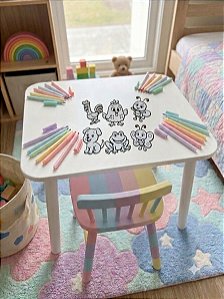 Kit de Plaquinhas para Colorir Galinha Pintadinha - 3d Lavável