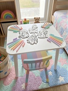 Kit de Plaquinhas para Colorir Princesas - 3d Lavável