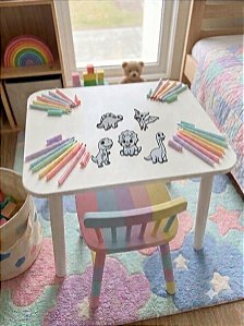 Kit de Plaquinhas para Colorir Dino e Amigos - 3d Lavável