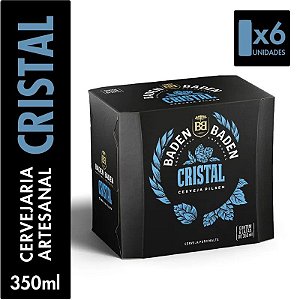 Pack 6un Cerveja Baden Cristal Lata 350ml