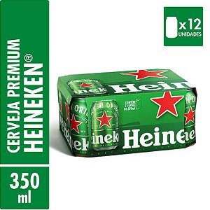 Pack 12un Cerveja Heineken Lata 350ml