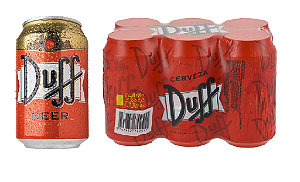 Pack 6un Cerveja Duff Beer Lager Lata 330ml