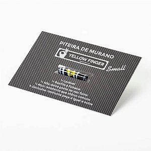 Kit 3 Piteira de Murano Yellow Finger Cores