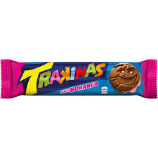 Biscoito Trakinas Recheado Morango 126g
