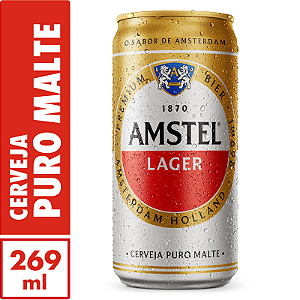 Cerveja Amstel Lager Lata 269ml
