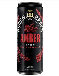 Pack 6un Cerveja Baden Amber Lager Lata 350ml