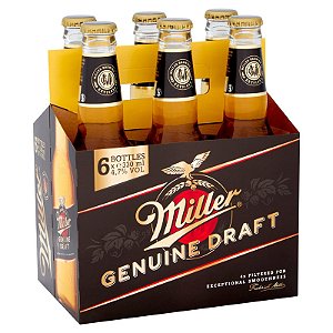 Pack 6un Cerveja Miller Genuine Draft 355ml