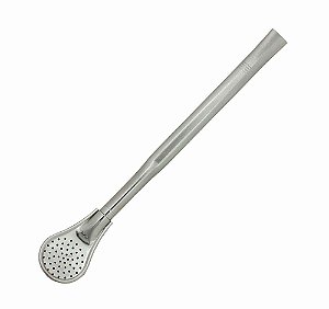 Bomba de Tereré Inox Tradicional Chata 19cm