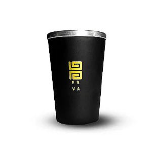 Copo Black Erva Térmico de Plástico Preto c/ Alumínio 300ml Black Erva