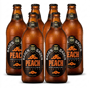 Pack 6un Cerveja Baden Peach  600ml