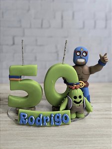 Topo em Biscuit Brawl Stars El Lutador 15cm