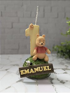 Vela Decorativa Pooh Mini 10cm