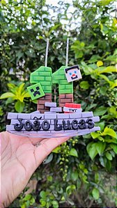 Vela Decorativa Minecraft Personalizada