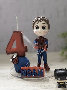 Topo de Bolo Homem Aranha Personalizado