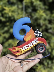 Vela Carrinho Hot Wheels com Pavio Mágico